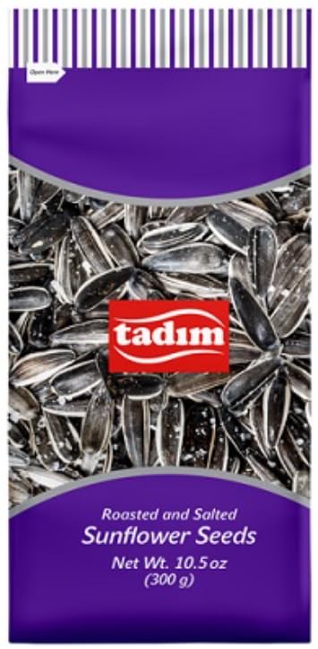 Tadimm Salted and Extra Salted Sunflower Seeds, Each 10.5 oz (300g), Total Pack of 2, From Germany