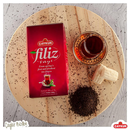 ÇAYKUR Filiz Black Tea, First Harvest Golden Tips, Loose Leaf Premium Tea, Best Flavor 1000g / 35.2 Oz