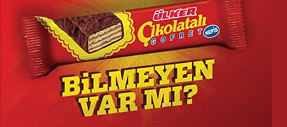 Ulker Turkish Biscuits Chocolate Wafer Gofret (1 Box 36 Pieces)