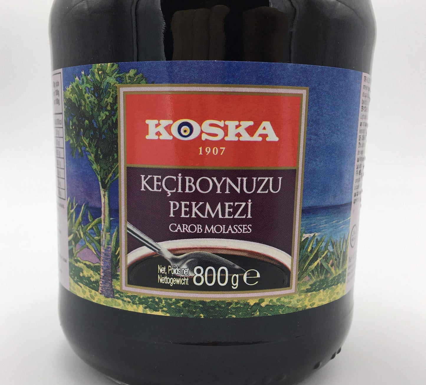 Koska Carob Molasses 800g in Glass Jar (Keci Boynuzu - Harnup Pekmezi)