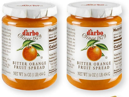 D'Arbo Bitter Orange Fruit Spread Marmalade Preserve 16 Oz. X 2 Jars