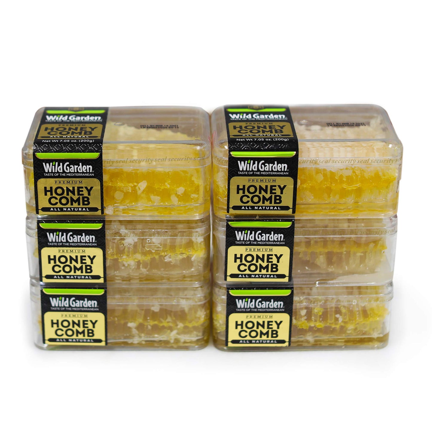 Wild Garden 100% Pure Raw Gourmet Honeycomb, 100% All-Natural, No Additives, No Preservatives, Fresh From The Farm! 7.05 Ounce (Pack of 6)
