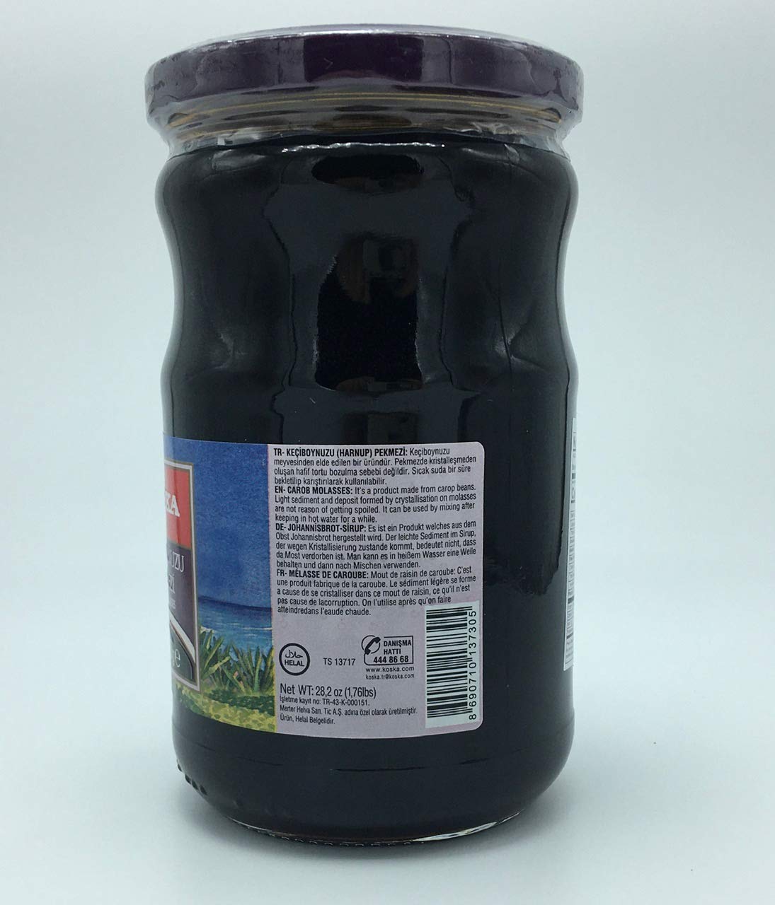 Koska Carob Molasses 800g in Glass Jar (Keci Boynuzu - Harnup Pekmezi)