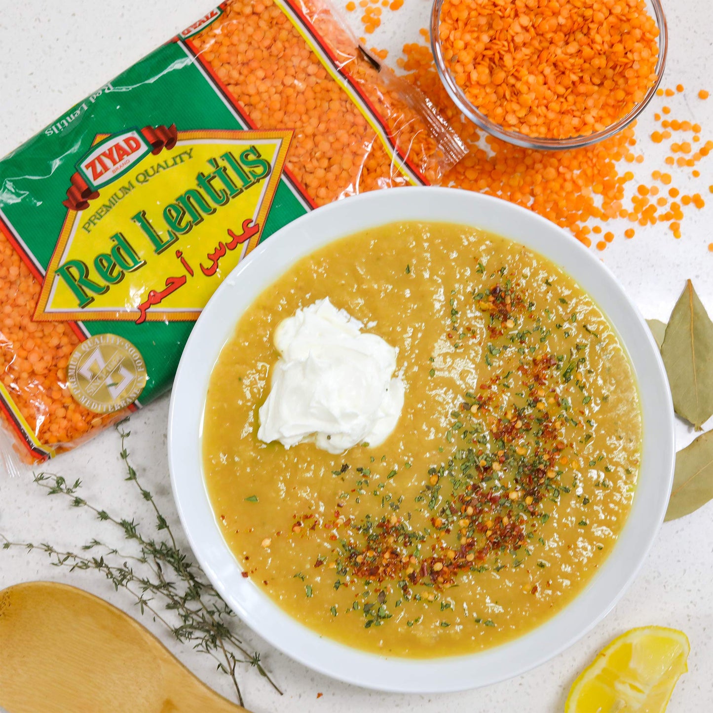 Ziyad Red Lentils, Superfood, Ancient Grains, No Additives, No Preservatives, Great Source of Protein