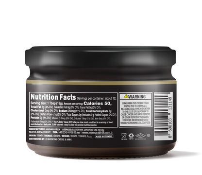 Marmarabirlik, Black Olives Spread, Turkish Olive Paste & Tapenade, Gourmet Mediterranean Flavor, Sandwiches, Crackers, Appetizer, Dips & Salads, Vegan, Kosher, Halal