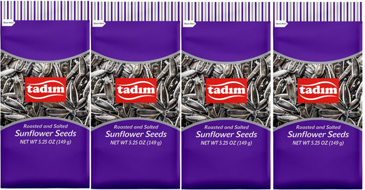 Tadimm Roasted and Salted Sunflower Seeds, 5.25 oz, Pack of 4