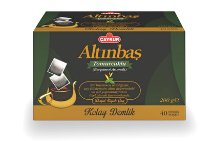 ÇAYKUR Altınbaş Bergamot Teapot Bags Turkish Black Tea, Premium Upper Leaf & Early Harvest Selection, Earl Grey