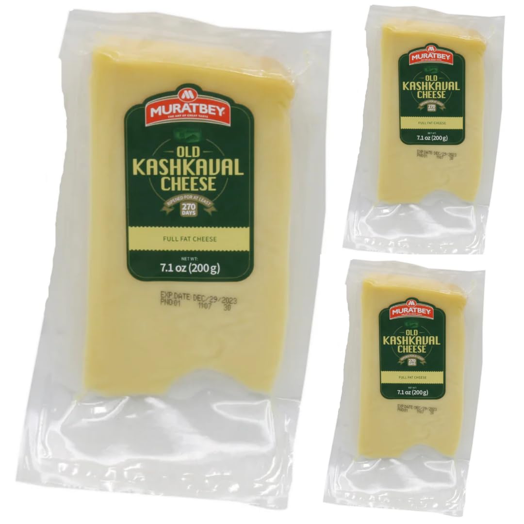 Pufai Muratbey Old Kashkaval Cheese 200 Gram (7 Oz) x 3 Packs
