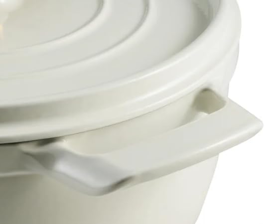 Trmontinaa 4-Quart and 6-Quart Enameled Cast Iron Round Dutch Ovens, 2-Pack (White)