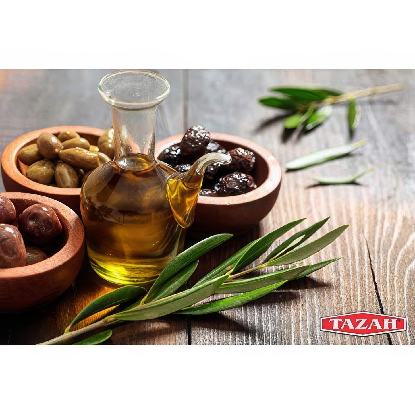 Tazah First Cold Pressed Lebanese 100% Extra Virgin Olive Oil 33.8 fl oz - 1 Liter