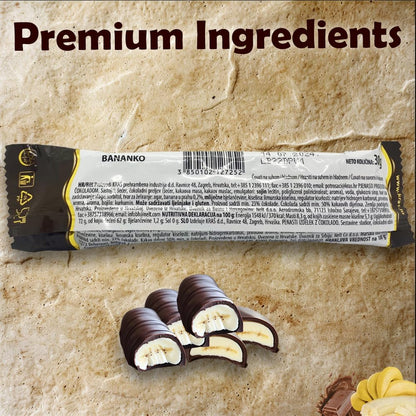 Kraš Bananko 120g - Irresistibly Delicious Mini Chocolate Covered Foam Bananas - Treat Yourself to Every Bite of Sweet Bliss! Pack of 5