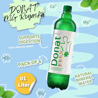 Rogaska Donat Mg Mineralwasser inkl. Pfand, 1 L Flasche, 6er Pack
