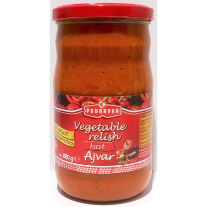 Podravka Hot Ajvar, Spicy, 24.5 Oz