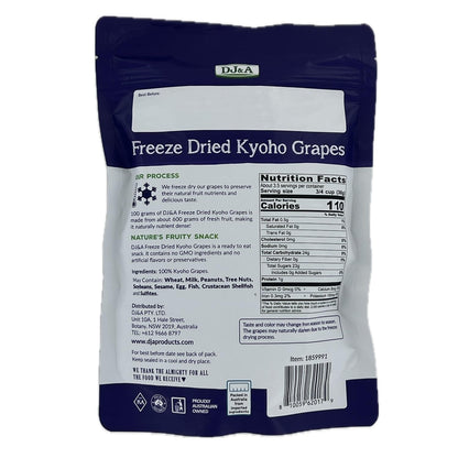 DJ&A Freeze Dried Kyoho Grapes 3.52oz - 1 bag