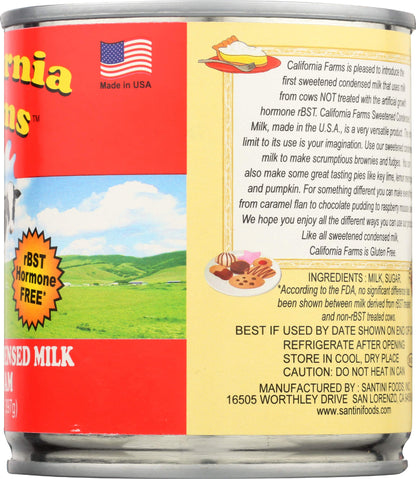 California Farms Sweetened Condensed Milk - Case of 24 - 14 Fl oz.