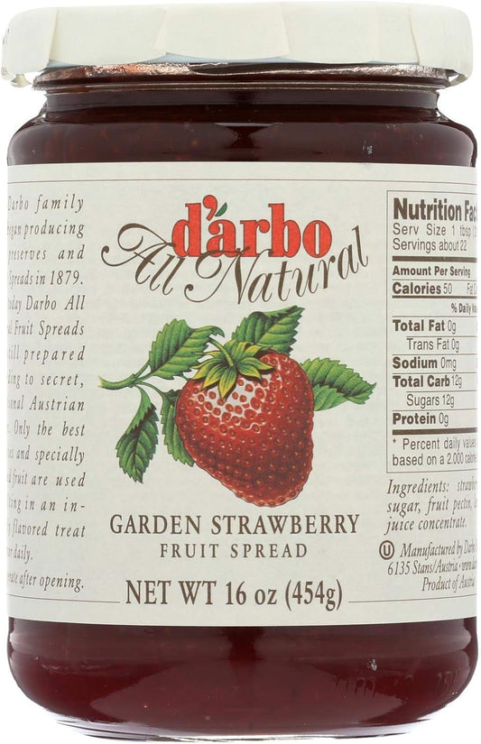 D'arbo Strawberry Fruit Spread, 16 oz (3 Pack)