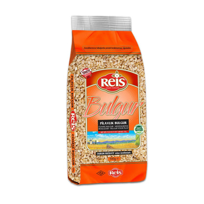Reis Coarse Bulgur, Wheat Berries, Bulgur Wheat for Pilafs, Meals & Soups, Healthy Pantry Staples, Turkish Grocery Foods, High Fiber & Protein Cereal, Whole Grain Bag, Vegan, Halal