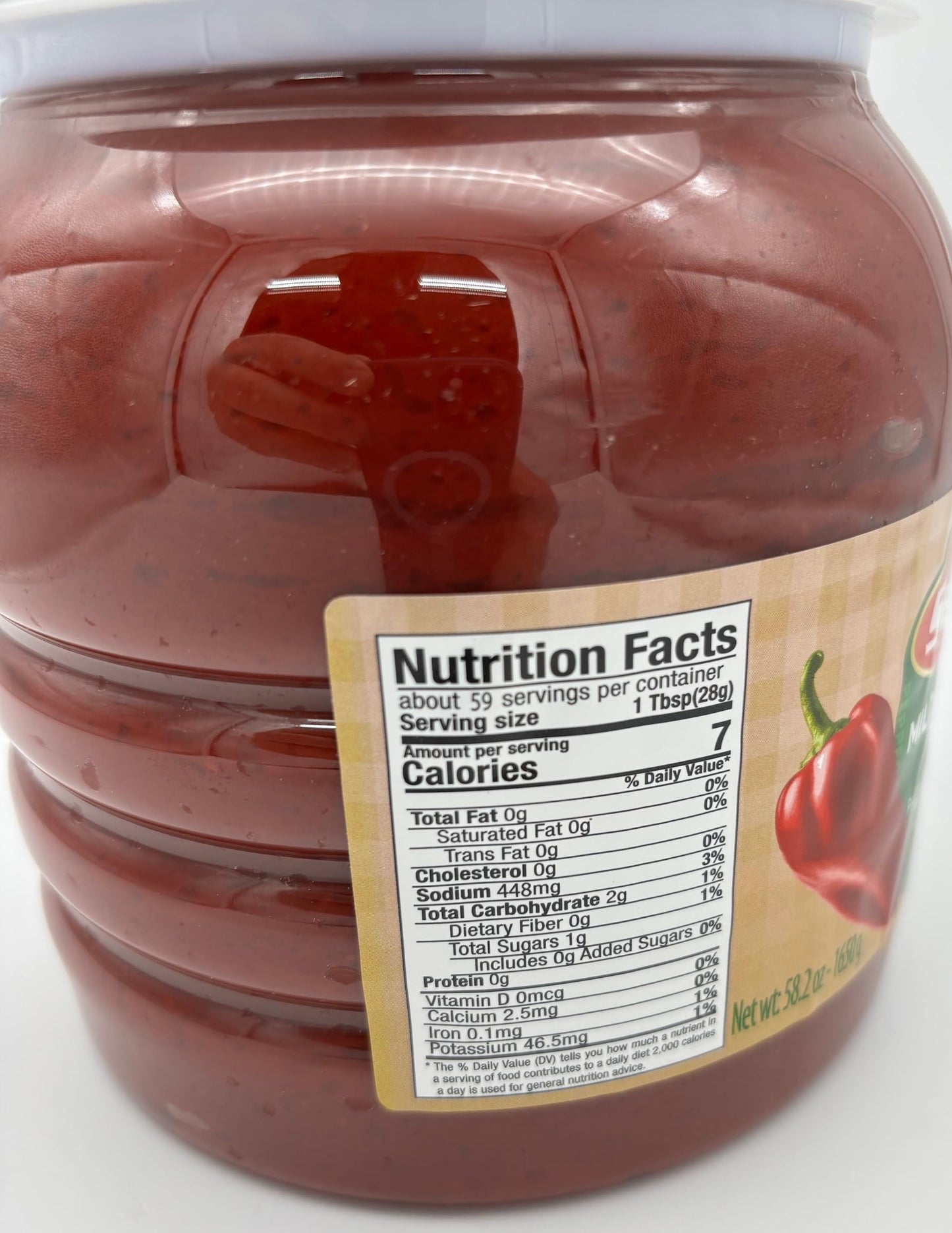 Seraa MILD Pepper Paste Jar 1650g No Sugar, No Artificial Preservatives. Great as a Spread or in Sandwiches 58.2Oz