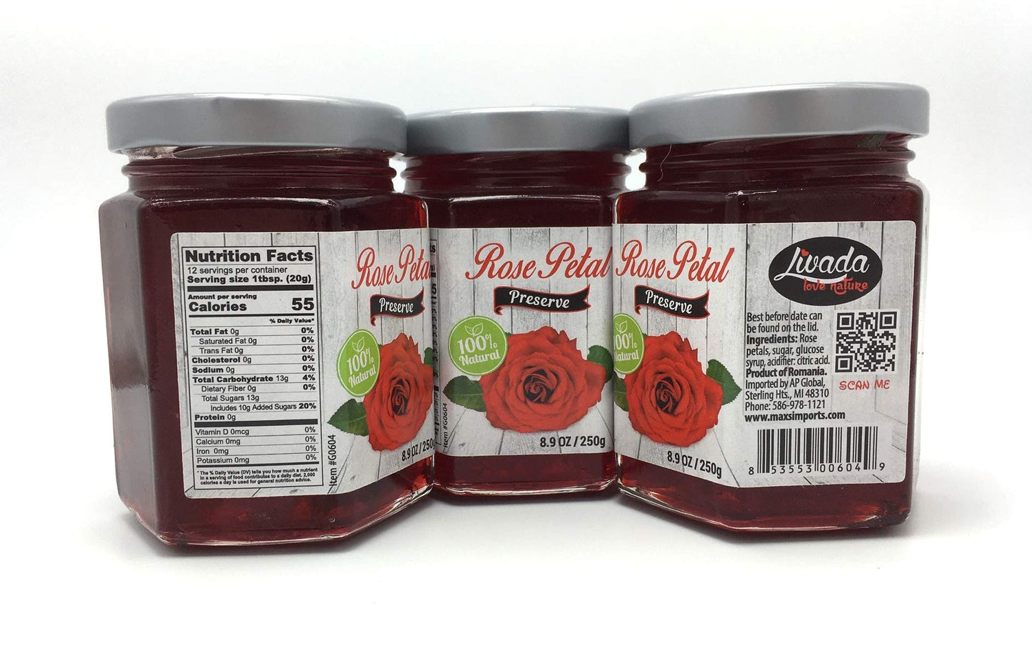 Livada Rose Petal Preserve ( Dulceata de Trandafir ) - 8.9 oz / 250 g