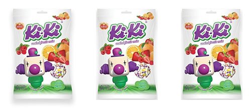 Kras Kiki Fruit Chews 100gr (Kiki vocne bombone) 10.5oz, Pack of 3