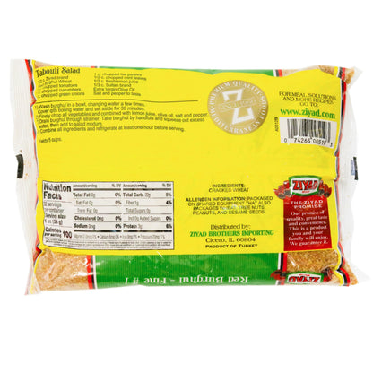 Ziyad Wheat Bulgur – Fiber-Rich Whole Grain, Nutty Flavor & Chewy Texture – Ideal for Tabbouleh, Kibbeh, Curries, Soups & Salads – Easy 30-Minute Prep, Vegan