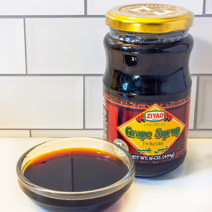 Ziyad Brand Premium Grape Syrup/Peckmiz, Halal, Shaved Ice, No Additives, No Preservatives, Great Topping for Pancakes, Ice Cream, Smoothies, and Yogurt Parfaits!