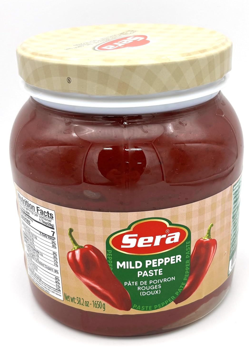Seraa MILD Pepper Paste Jar 1650g No Sugar, No Artificial Preservatives. Great as a Spread or in Sandwiches 58.2Oz