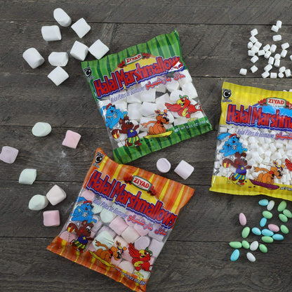 Ziyad Gourmet Halal Marshmallows, Pork-Free, Egg-Free, Dairy-Free, Gluten-Free, Perfect for Holidays and S’mores!