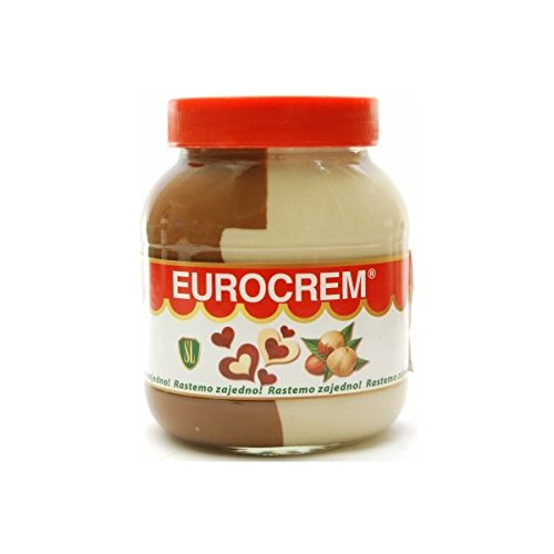 Takovo Eurocrem Milk and Hazelnut Cocoa Spread 28.22oz, 800g Glass jar (Pack of 2)