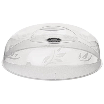 PlastArt 11.22 Inch Microwave Food Splatter Cover Lid with Steam Vent, Clear, BPA-Free