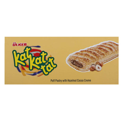 Ulker Kat Kat Tat Puff Pastry With Hazelnut Flavoured Cocoa Cream Filling 28 Gr (48 Pack)