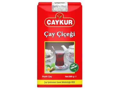 ÇAYKUR Cay Cicegi Turkish Black Tea, Tomurcuk Golden Buds Blend, Naturally Aromatic Loose Leaf, Bright Red Color 500gr / 17.6 Oz (Pack of 3)