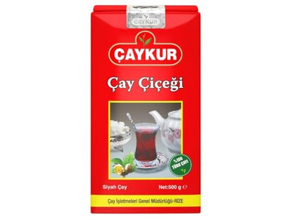 ÇAYKUR Cay Cicegi Turkish Black Tea, Tomurcuk Golden Buds Blend, Naturally Aromatic Loose Leaf, Bright Red Color 500gr / 17.6 Oz (Pack of 3)
