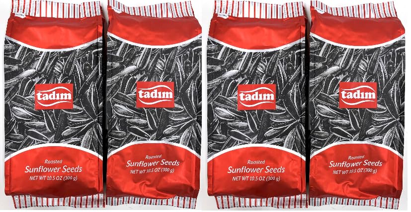 Tadim Salted Sunflower Seeds 10.5 oz, Pack of 4, From Germany