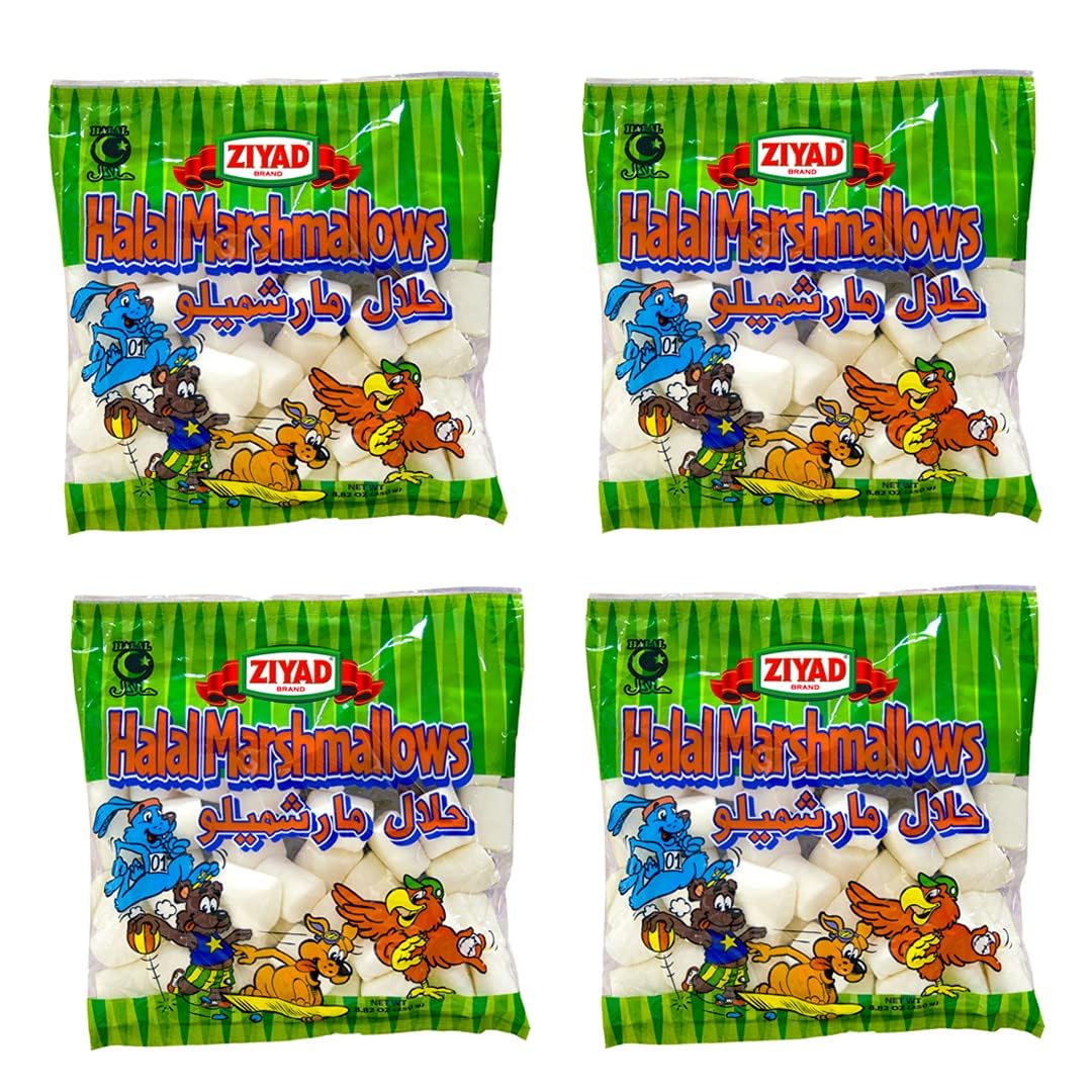Ziyad Gourmet Halal Marshmallows, Pork-Free, Egg-Free, Dairy-Free, Gluten-Free, Perfect for Holidays and S’mores!