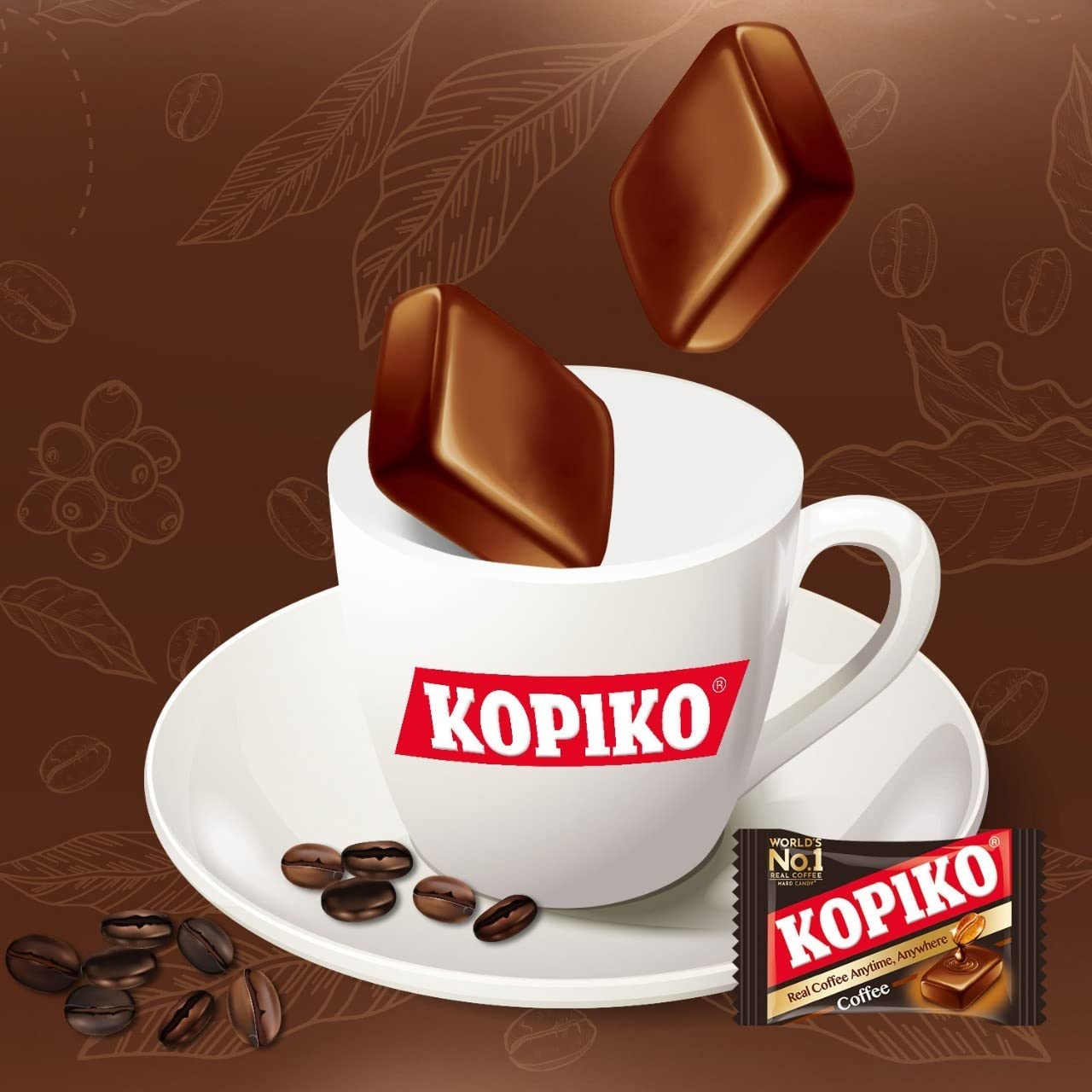 Kopiko Coffee & Cappuccino Candy – Bold-Tasty Hard Candy from Indonesia with Real Coffee Extract – A Satisfying Boost for On-the-Go Energy (4-Pack, 4.23oz Each)
