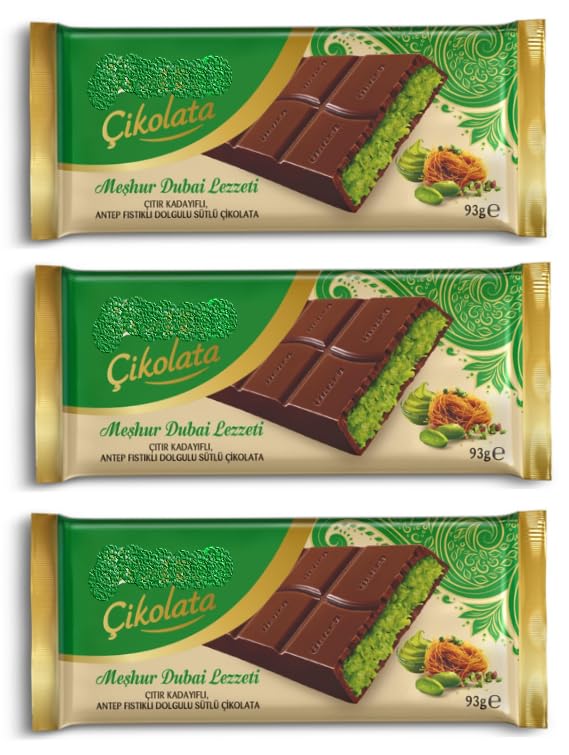 Dubai Chocolate - Milk Chocolate With Pistachio, 93 gram 3.2 oz