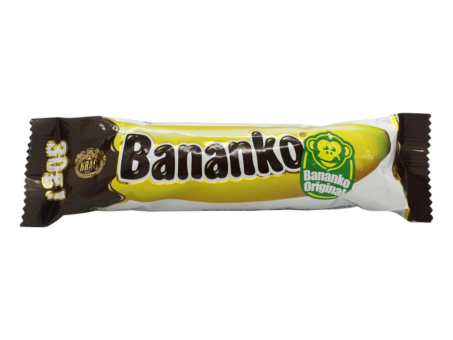 Kraš Bananko 120g - Irresistibly Delicious Mini Chocolate Covered Foam Bananas - Treat Yourself to Every Bite of Sweet Bliss! Pack of 5