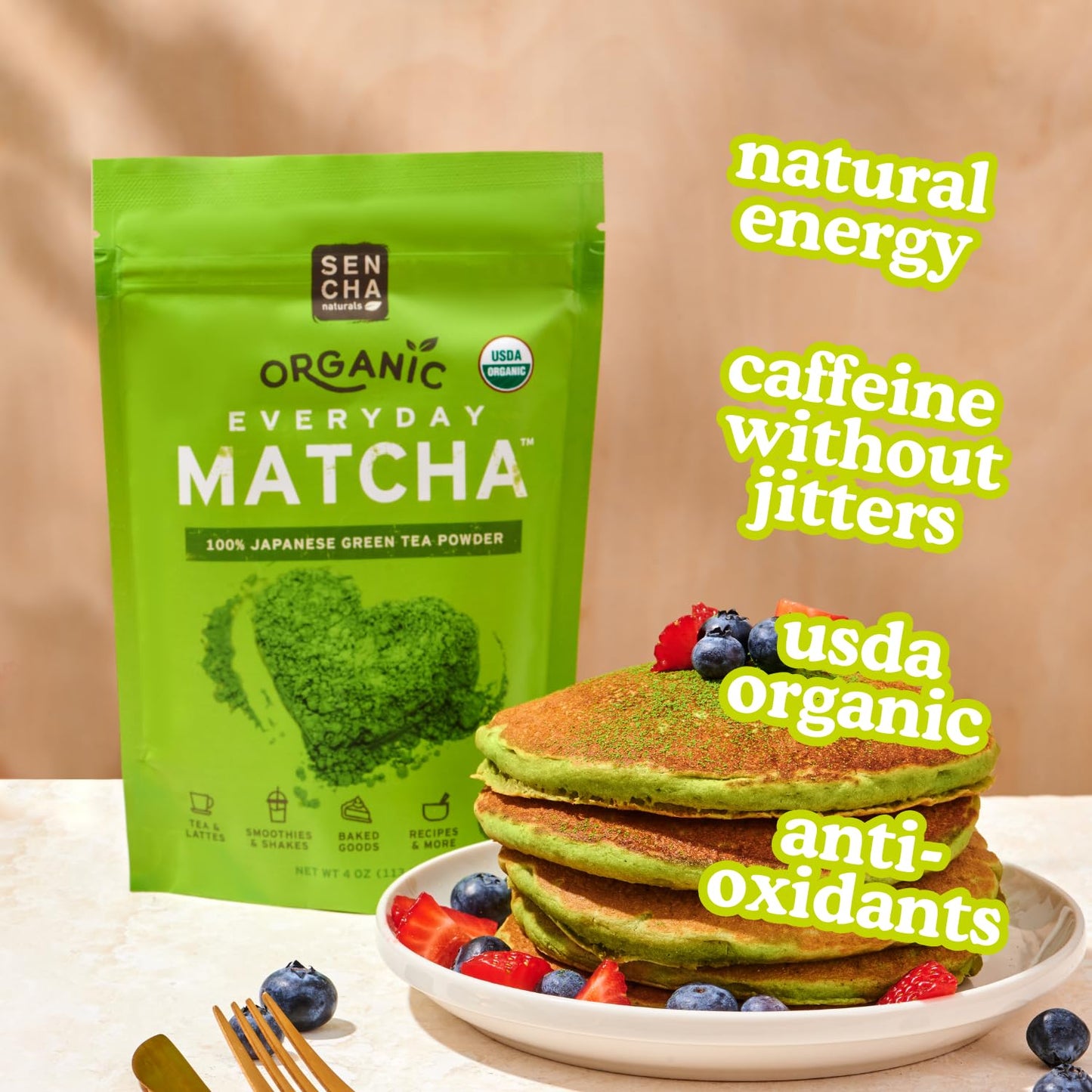 Sencha Naturals Organic Matcha Powder Authentic Japanese Origin - First Harvest, 1 oz Tin