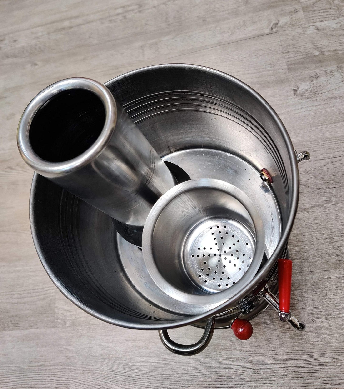 Samovar Tea Kettle, Turkish Semaver Charcoal and Wood Water Heater Boiler, for Camping, Picnic, Hunting, Hiking, Yachting. DOUBLE TAP