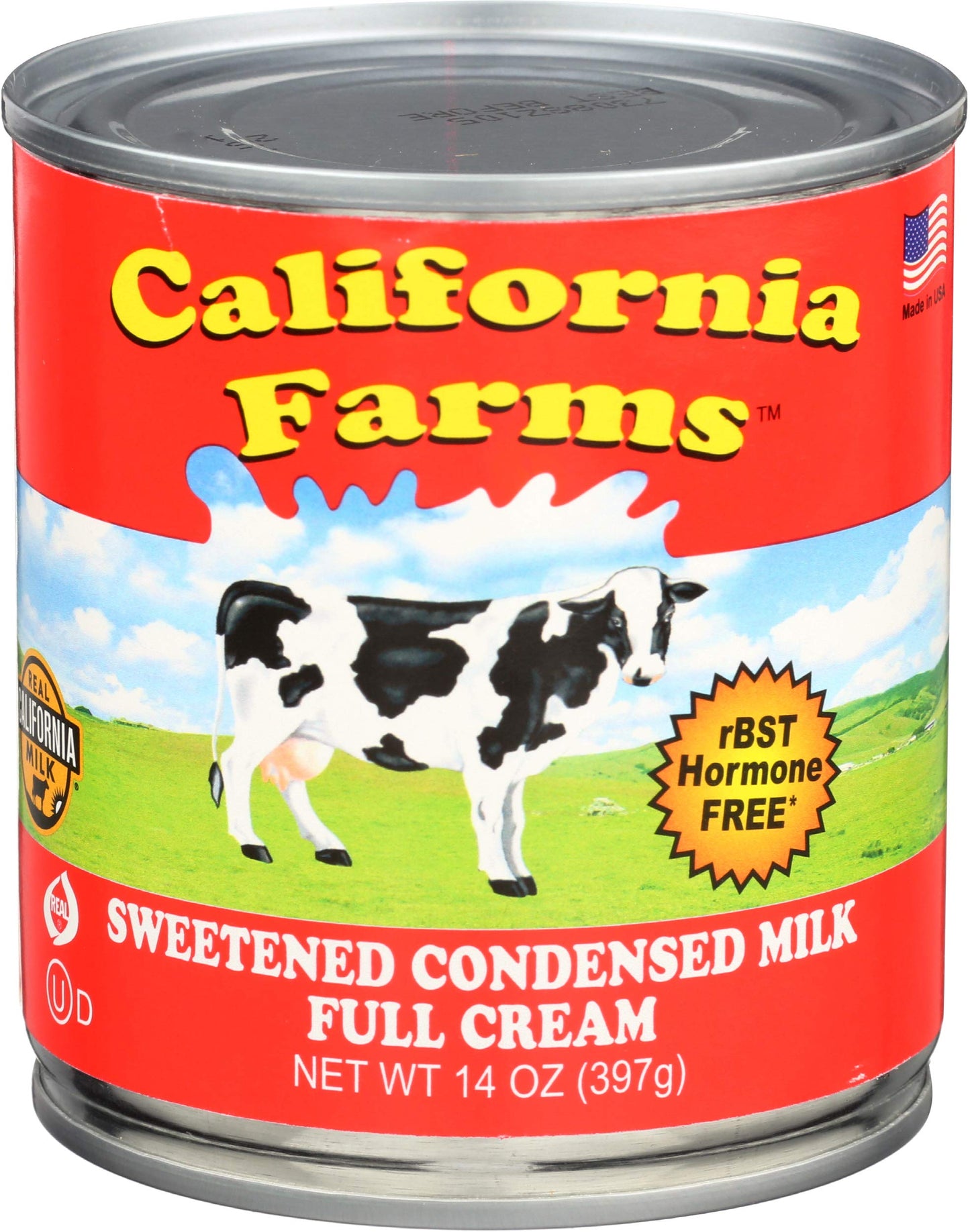 California Farms Sweetened Condensed Milk - Case of 24 - 14 Fl oz.