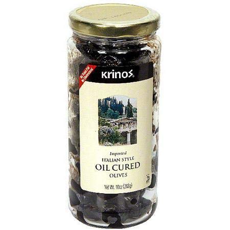 Oil Cured Olives, Italian Style (Krinos) 10oz
