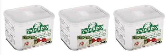 Valbreso French Sheep Feta Cheese, Easy-Open Tin, 21.4oz Halal) PACK of 3