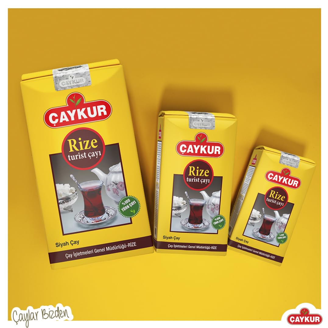 ÇAYKUR Rize Turist Black Tea, Authentic Turkish Loose Leaf Tea, Rich Aroma & Smooth Taste, Daily Rituals & Breakfast tea 500g / 17.6 Oz