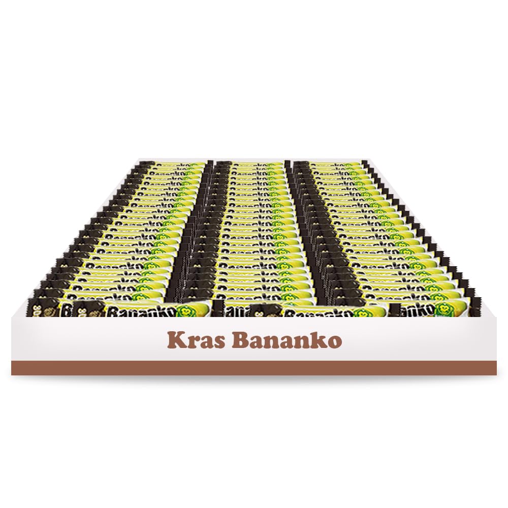 Kraš Bananko 120g - Irresistibly Delicious Mini Chocolate Covered Foam Bananas - Treat Yourself to Every Bite of Sweet Bliss! Pack of 5