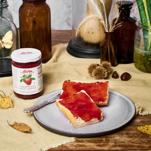 D’arbo All-Natural Strawberry Fruit Spread, 16 oz (2 Pack) | Crafted Tradition | Pure Fruit Flavor No Artificial Preservatives—Ensuring a Naturally Sweet and Flavorful Spread.