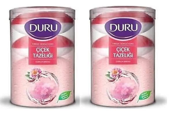 Duru Fresh Sensations Body Wash, Flower Infusion, 2 Count (4Bars, each 5.29oz) Total 8-Bars = 42.32oz