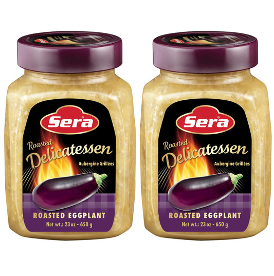 Sera Roasted Delicatessen Roasted Eggplant 23 Oz | Ready to Serve Precooked Eggplant | Smokey Flavor | Perfect for Grilling, Vegetables, Meats, Sandwiches! | Kosher