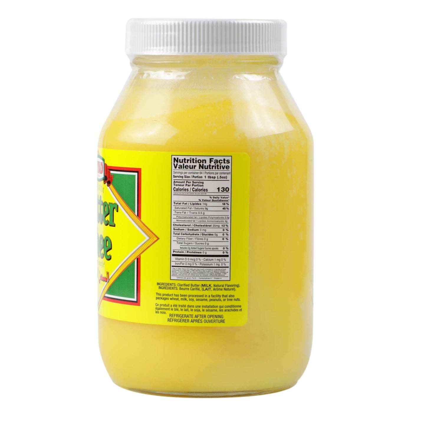 Ziyad Pure Ghee Clarified Butter, Paleo and Keto-Friendly | Lactose and Casein Free | Shelf-Stable, Spreadable, High-Heat Cooking, Roasting, Sautéing, Baking, Coffee,
