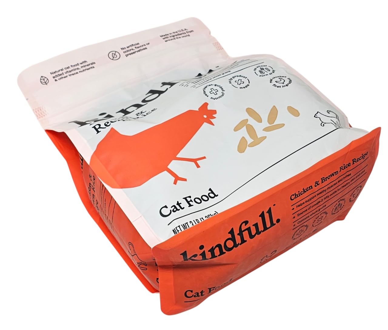 Kindfull Chicken and Brown Rice Dry Cat Food, 3 Pound Bag